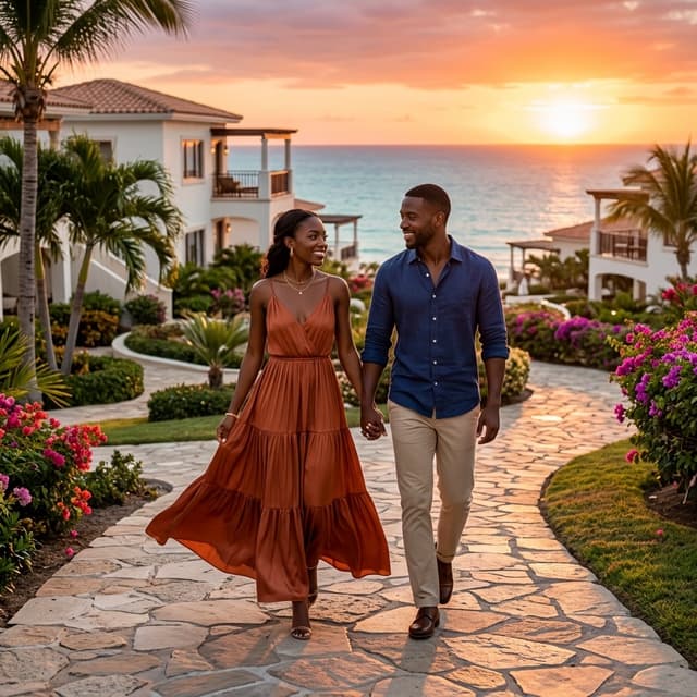 Couple walking together